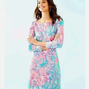 Lilly Pulitzer UPF 50+ Sophie Dress in Blue Peri Viva La Lilly Size XS